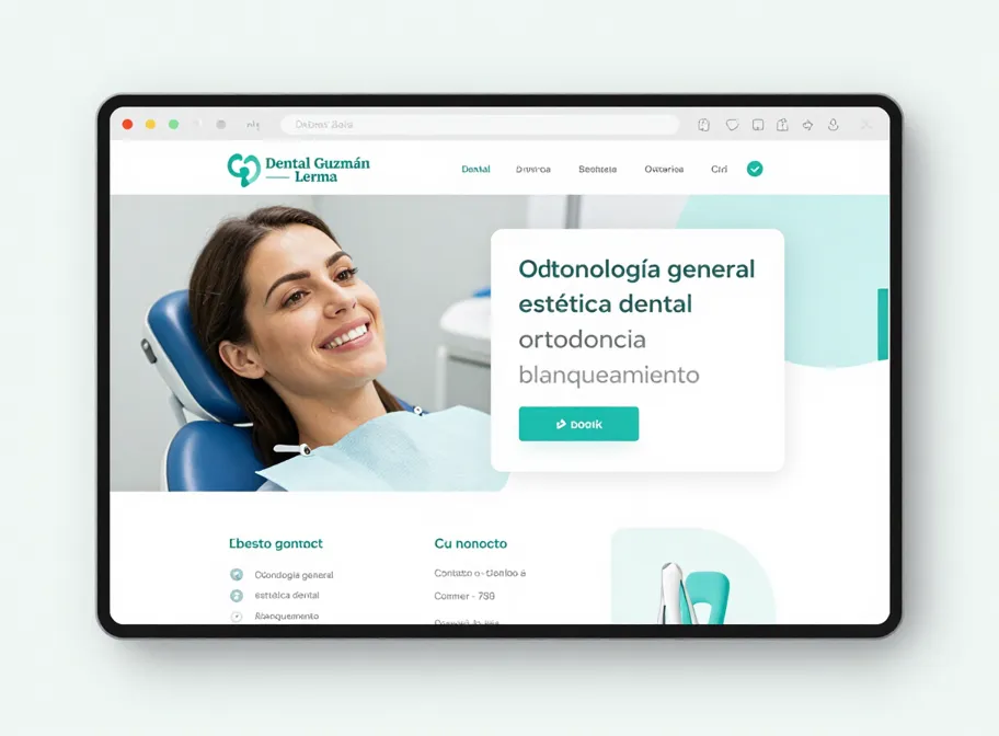 Página web de Dental Guzmán Lerma hecha por Página Web Fácil