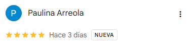 Testimonio de Paulina Arreola, 5 estrellas.